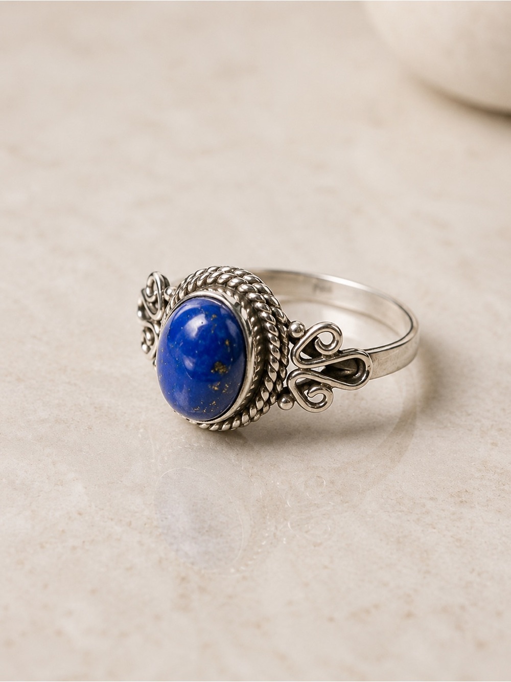 NEW Sterling Silver Lapis Lazuli Ring Size 5 & Drop Earrings Set .925 - Picture 2 of 5
